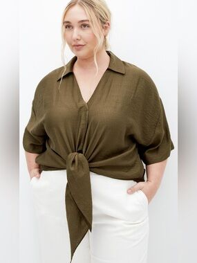 CITY CHIC FRONT TIE SHIRT